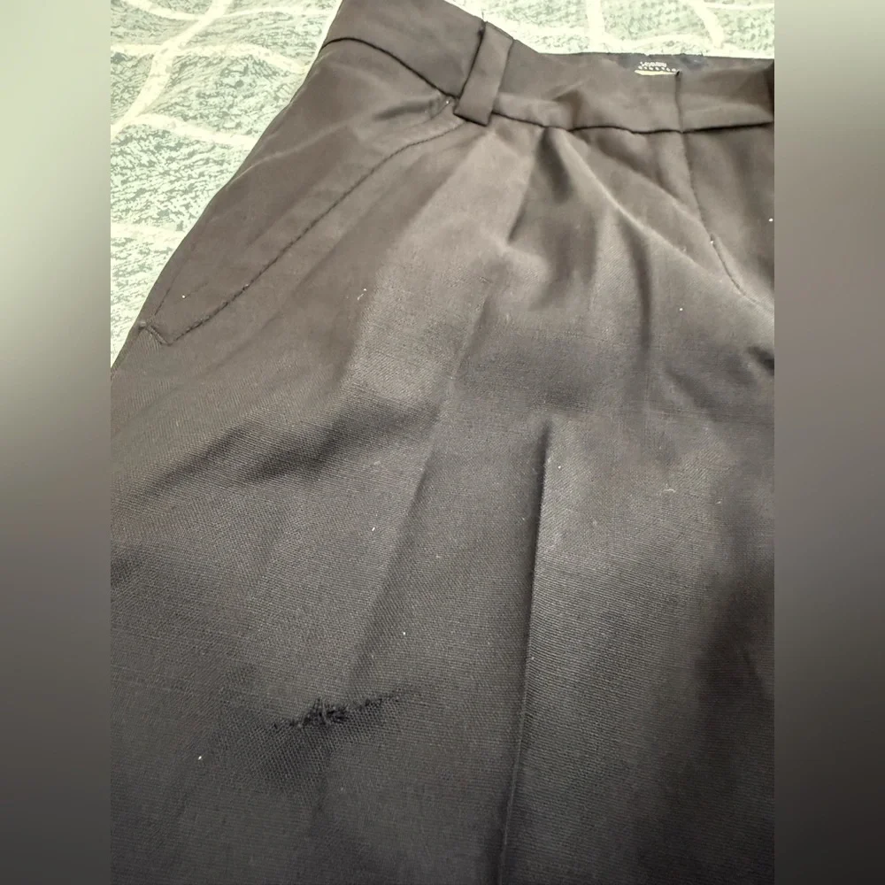 J.Crew black thin wool blend trousers (fair condition)